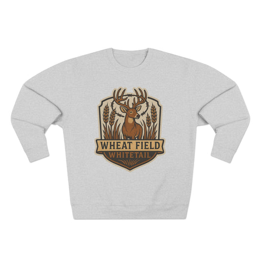 Wheat Field Whitetail Deer Sweatshirt - Unisex Cozy  Crewneck, Fall Fashion, Nature Lover Apparel, Casual Style