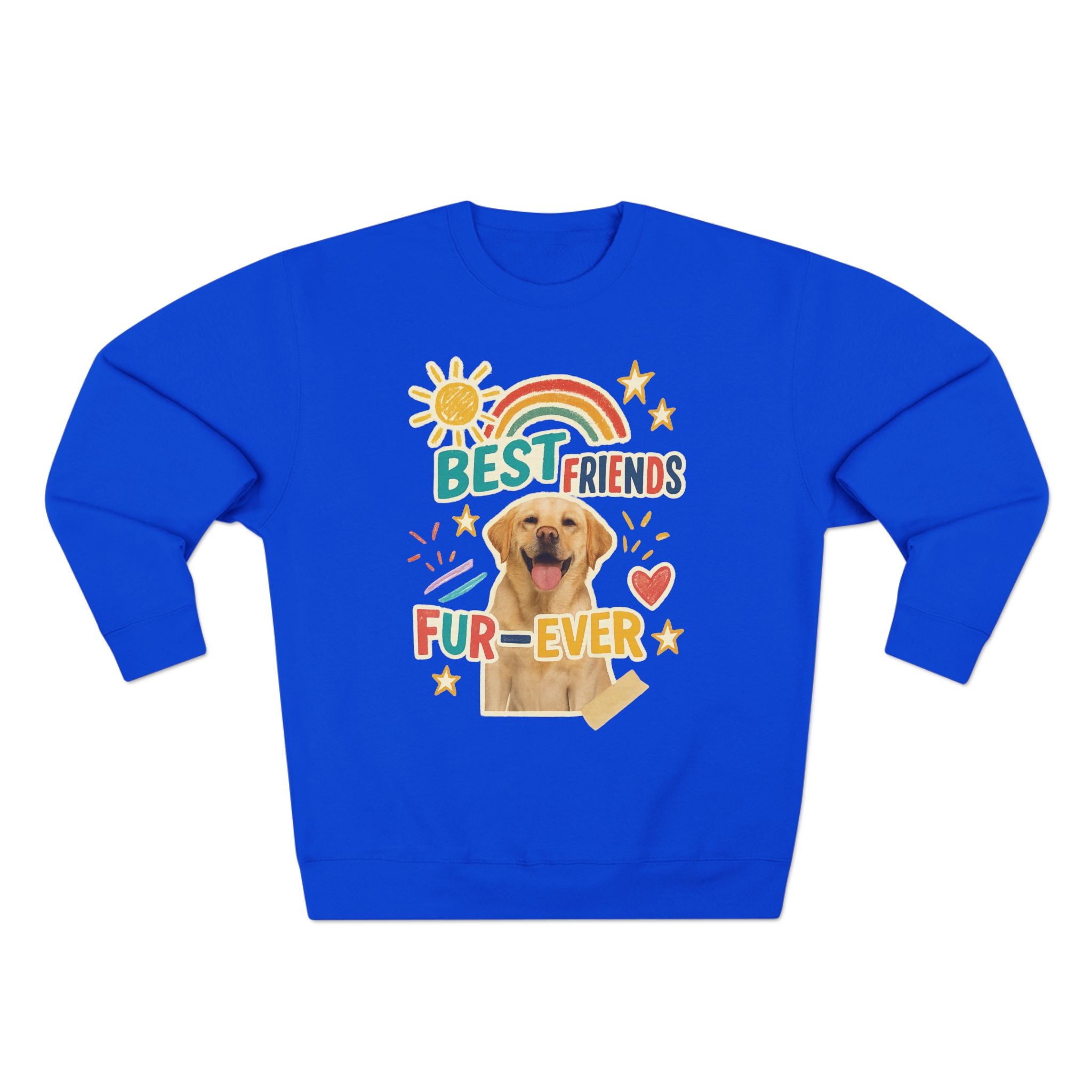 Cozy Pet-Themed Crewneck Sweatshirt - Best Friends Fur-Ever