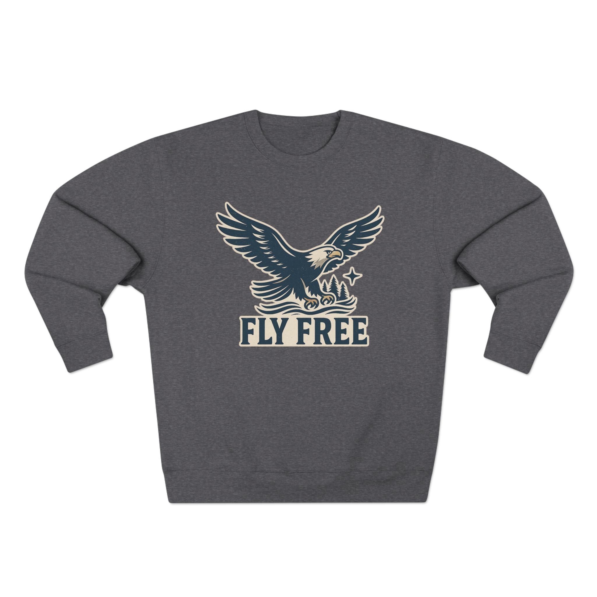 Fly Free Eagle Sweatshirt - Unisex Cozy  Crewneck, Fall Fashion, Halloween Gift, Nature Lover Apparel, Casual Style