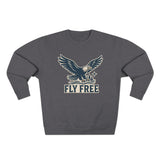 Fly Free Eagle Sweatshirt - Unisex Cozy  Crewneck, Fall Fashion, Halloween Gift, Nature Lover Apparel, Casual Style