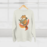 Cozy Cartoon Hamster Sweatshirt, Whimsical Crewneck, Unisex Gift, Cute Fall Fashion, Fun Graphic Pullover, Perfect for Animal Lovers