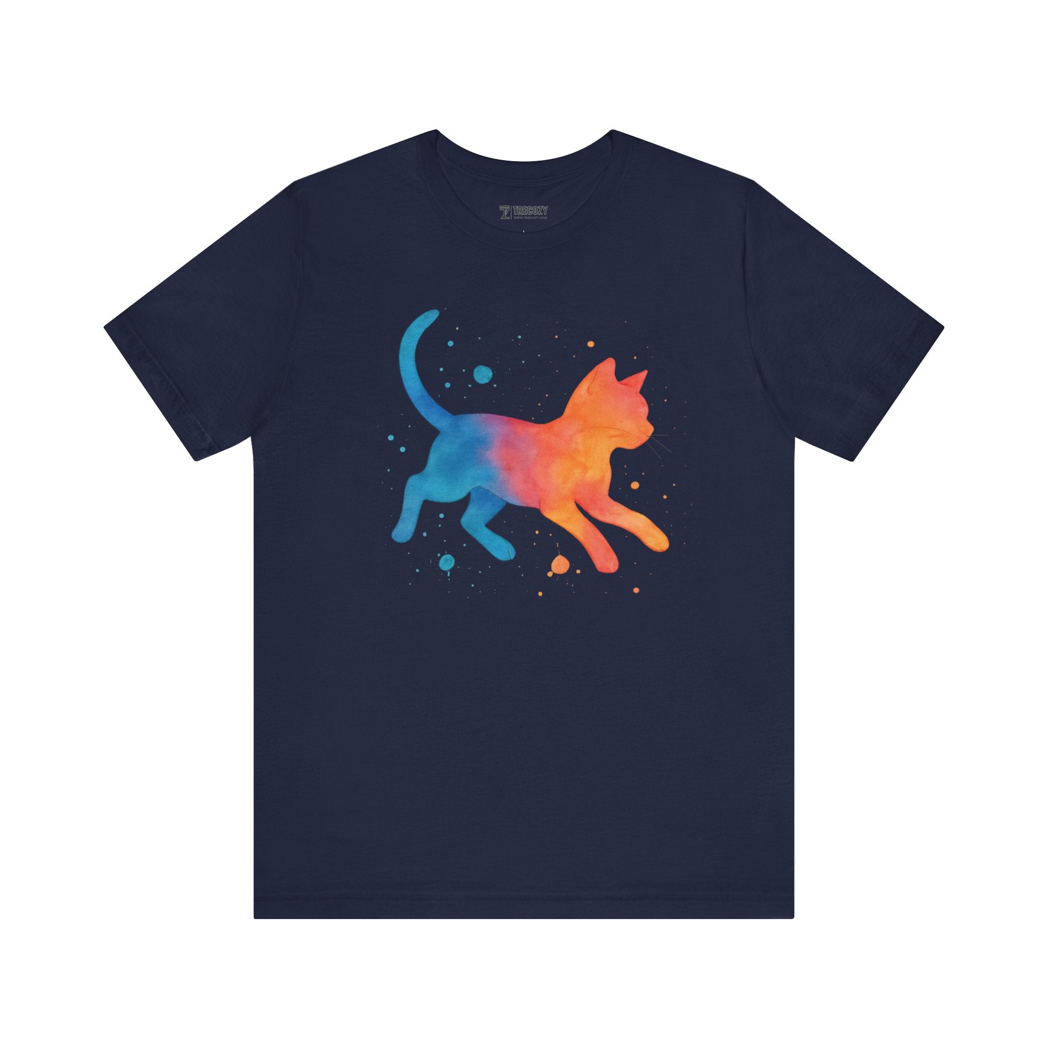 Colorful Cat Tee, Cozy Cat Lover Shirt, Gift for Pet Owners, Trending Cute Animal Top