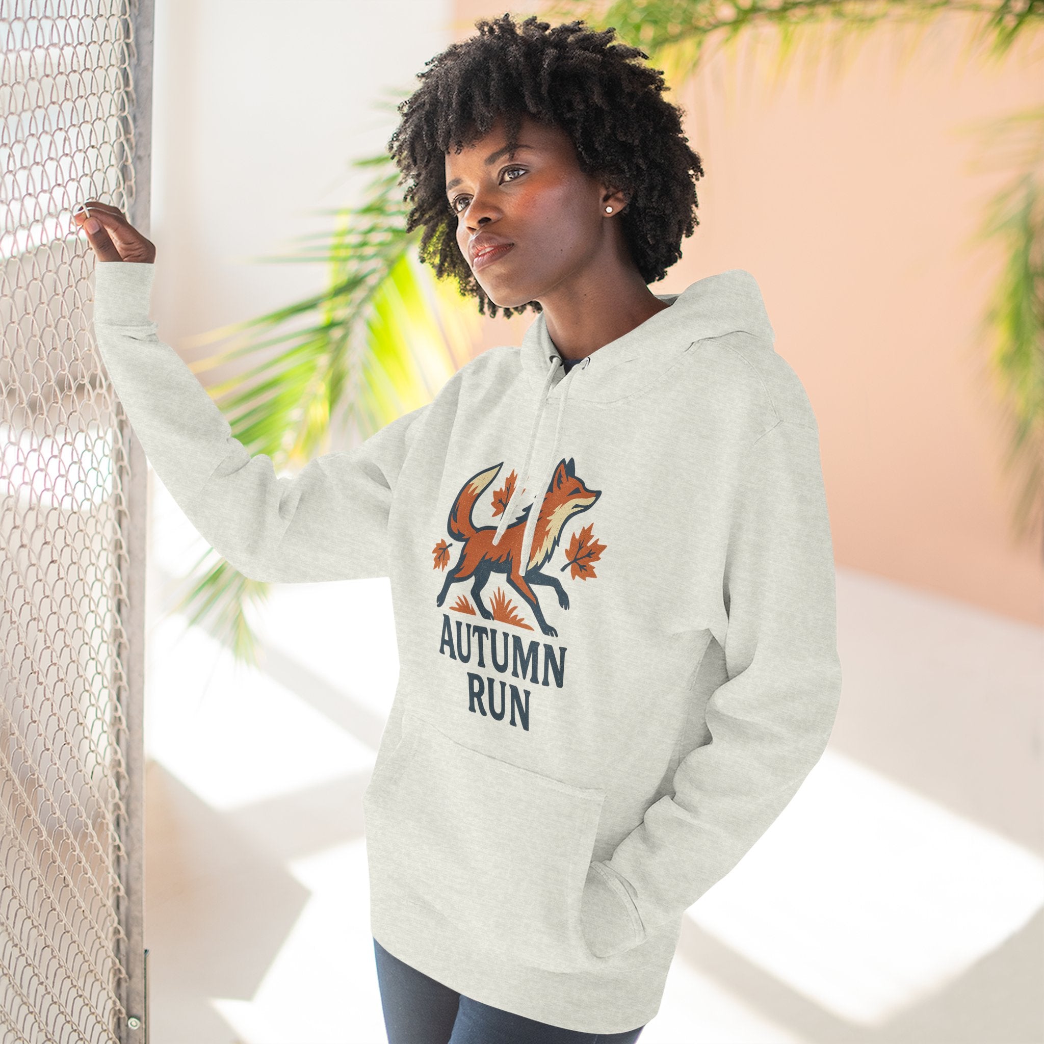 Autumn Fox Fleece Hoodie - Cozy Fall Apparel for Outdoor Adventures, Nature Lover Gift, Warm Fall Layer, Perfect for Seasonal Celebrations