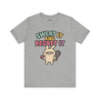 Sweat It and Regret It – Funny Sports Bunny T-Shirt, Quirky Cartoon Tennis Graphic Tee