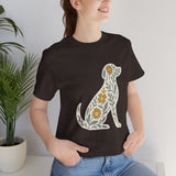 Floral Dog Lover Tee, Pet Shirt, Unisex Animal Tee, Gift for Dog Owners, Eco-Friendly Apparel