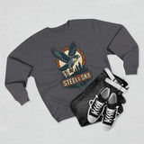 Steel And Sky Unisex Crewneck Sweatshirt - Cozy Fall Wear, Nature Lover Gift, Perfect for Halloween, Casual Comfy Style