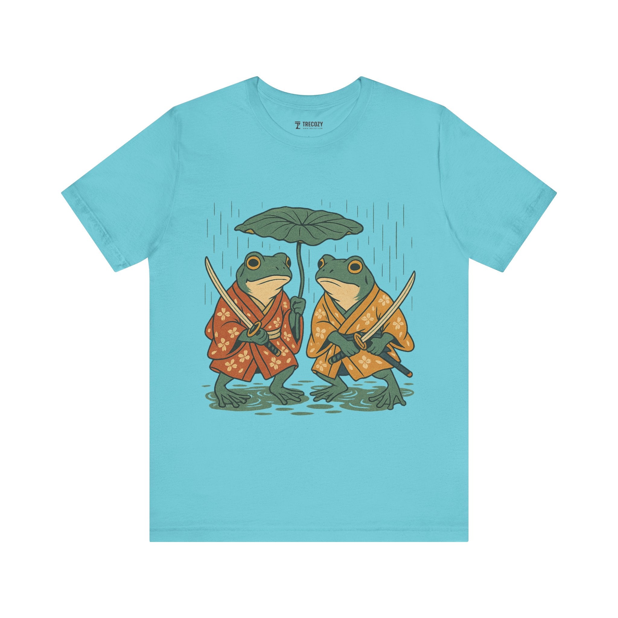 Frog Tee, Ukyo-e Cozy TShirt, Gift, Trending Cute Animal Top, Cute Frog Tshirt