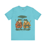 Frog Tee, Ukyo-e Cozy TShirt, Gift, Trending Cute Animal Top, Cute Frog Tshirt
