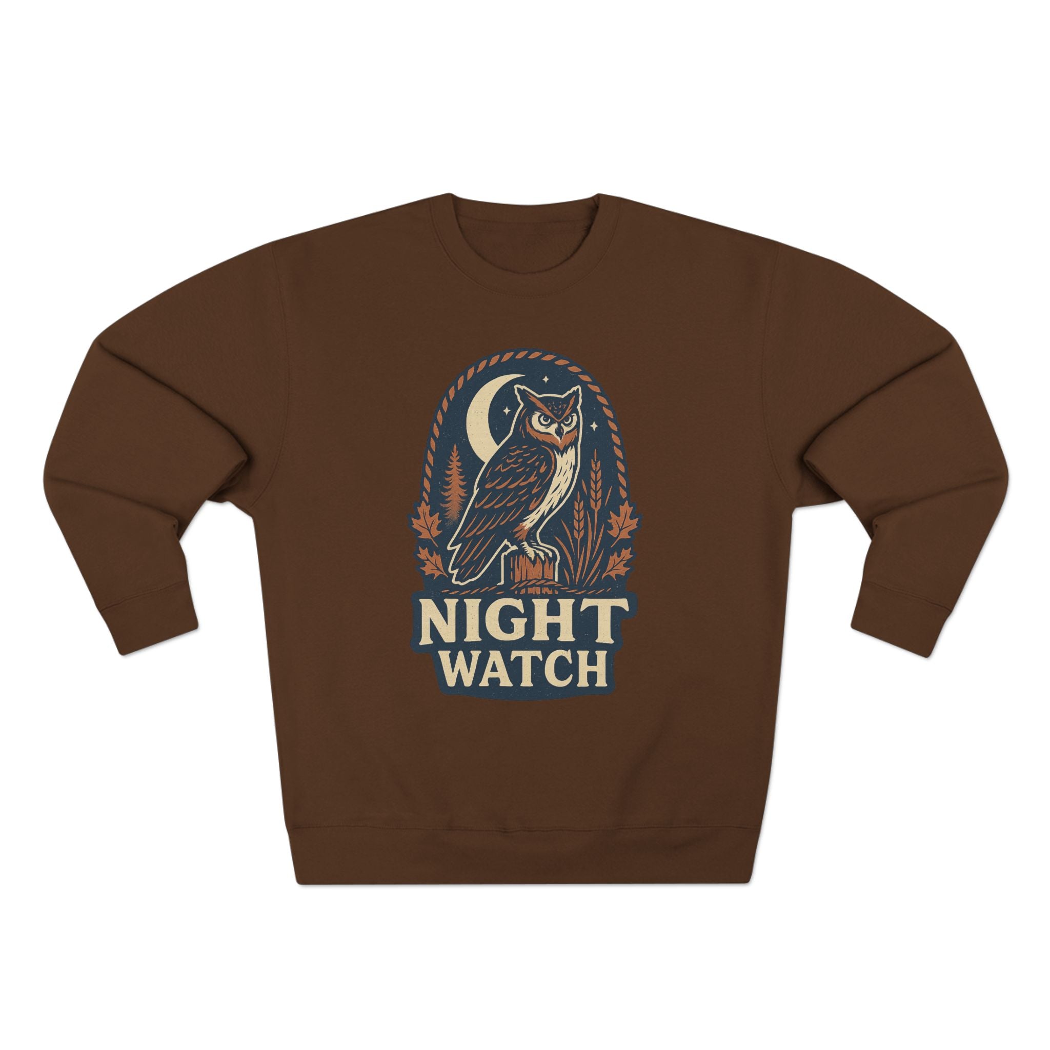 Night Watch Owl Sweatshirt - Unisex Cozy Crewneck, Fall Fashion, Halloween Gift, Nature Lover Apparel, Casual Style