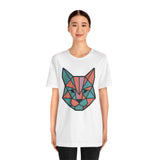 Colorblock Cat Tee, Cozy Cat Lover Shirt, Gift for Pet Owners, Cute Animal Top, Nature Inspired Fashion