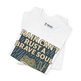 Rain Can’t Rust a Brave Soul – Japanese Ukiyo-e Samurai Frog T-Shirt, Zen Warrior Graphic Tee
