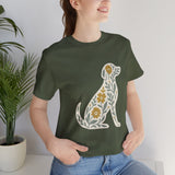 Floral Dog Lover Tee, Pet Shirt, Unisex Animal Tee, Gift for Dog Owners, Eco-Friendly Apparel