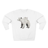 Geometric Bear Crewneck Sweatshirt, Cozy Sweatshirt, Nature Lover Gift, Animal Sweatshirt, Casual Wear, Unisex Fashion