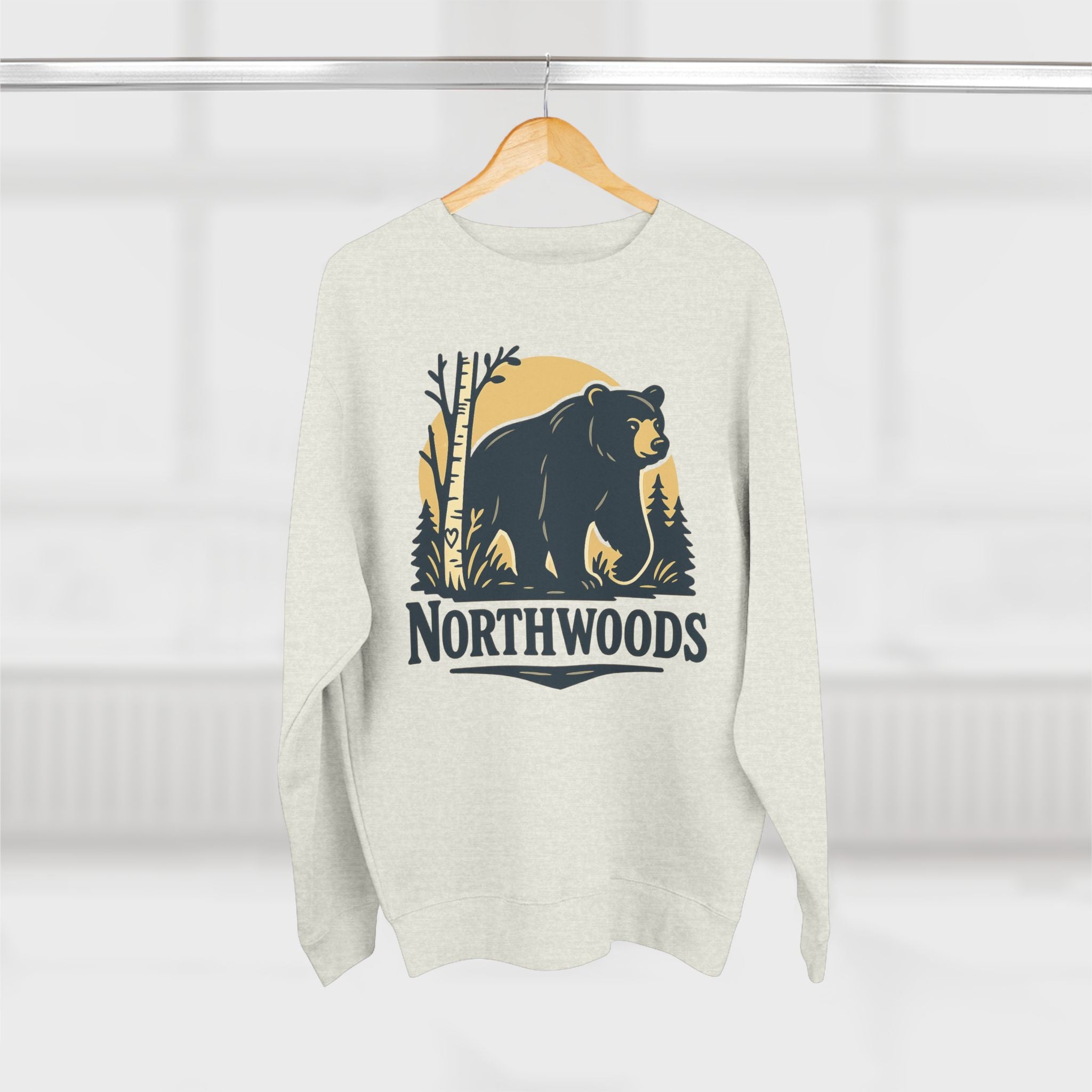 Northwoods Sweatshirt - Unisex Cozy Crewneck, Fall Fashion, Halloween Gift, Nature Lover Apparel, Casual Style