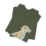 Floral Dog Lover Tee, Pet Shirt, Unisex Animal Tee, Gift for Dog Owners, Eco-Friendly Apparel