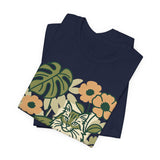 Cat with Plants Tee, Unisex Graphic Shirt, Pawsome Travel Shirt, Pet Lover Gift, Outdoor Adventure Apparel