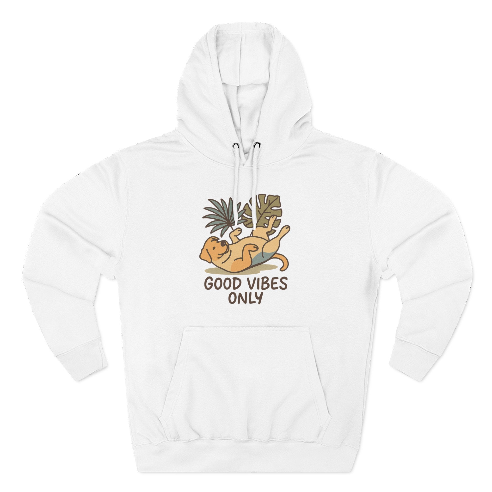 Good Vibes Only Fleece Hoodie, Cozy Sweatshirt, Relaxed Apparel, Gift for Friends, Casual Wear, Summer Vibes, Chill Hoodie