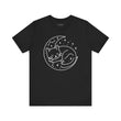 Cozy Cat Moon T-Shirt - Relaxed Tee for Cat Lovers, Perfect Gift for Birthdays, Holidays, or Casual Wear, Soft Cotton Top, Animal Lovers Tee