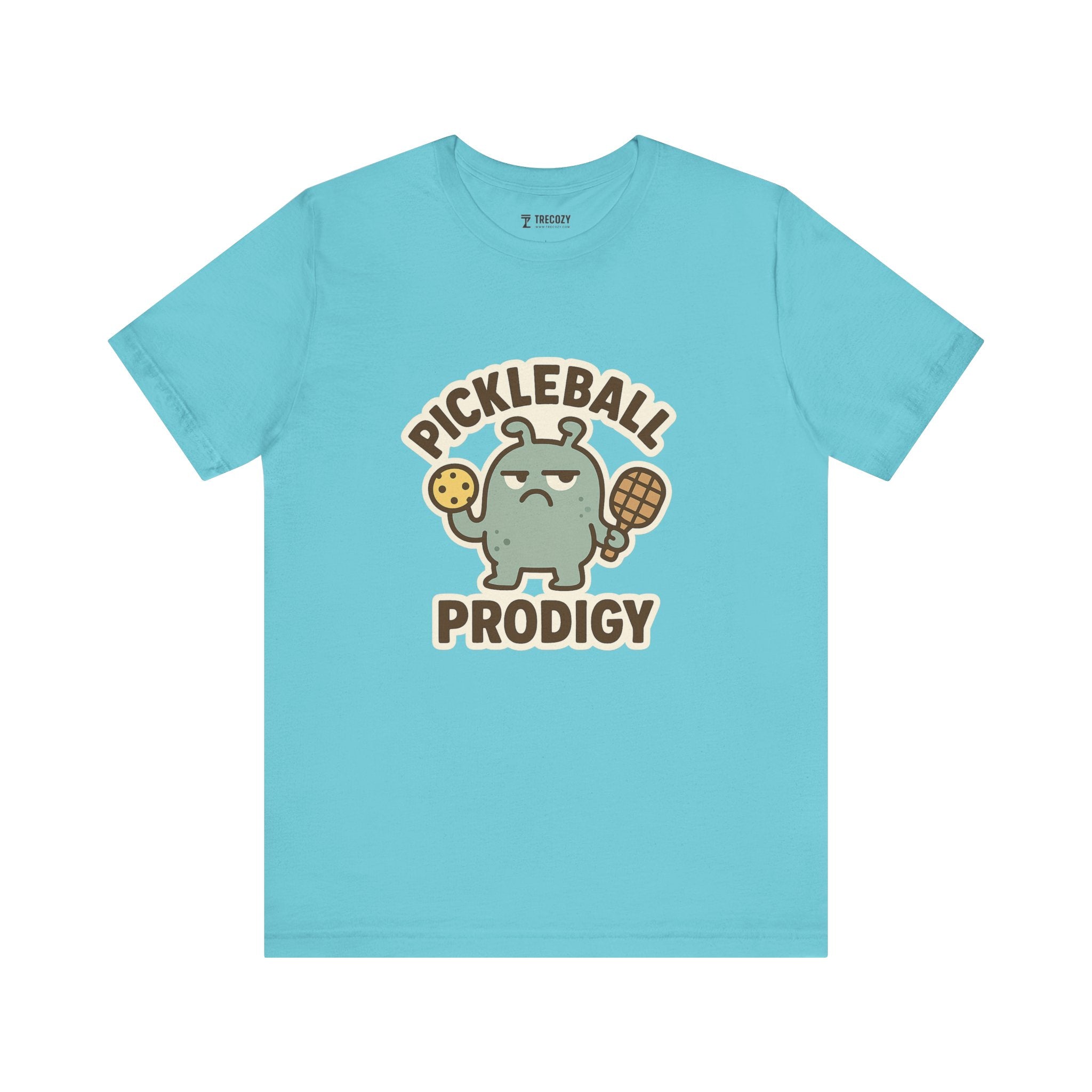 Pickleball Prodigy – Funny Pickleball Monster T-Shirt, Quirky Sports Cartoon Graphic Tee