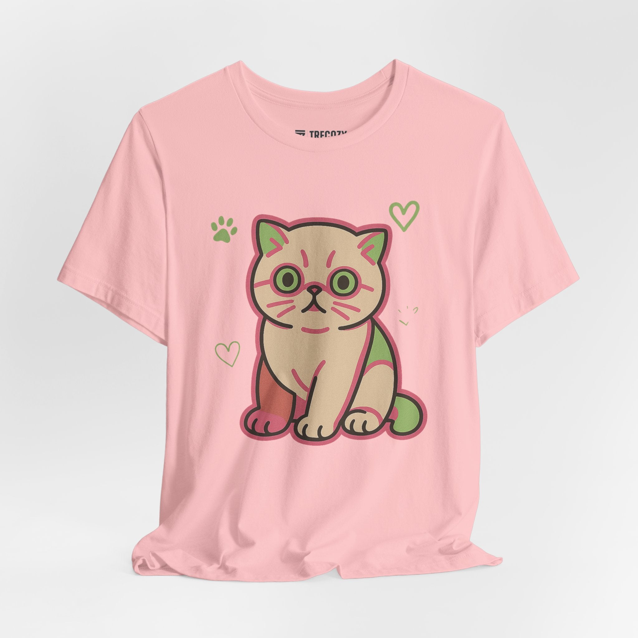 Super Cute Cat Tee, Cozy TShirt, Gift for Pet Owners, Trending Cute Animal Top, Cute Cat Tshirt