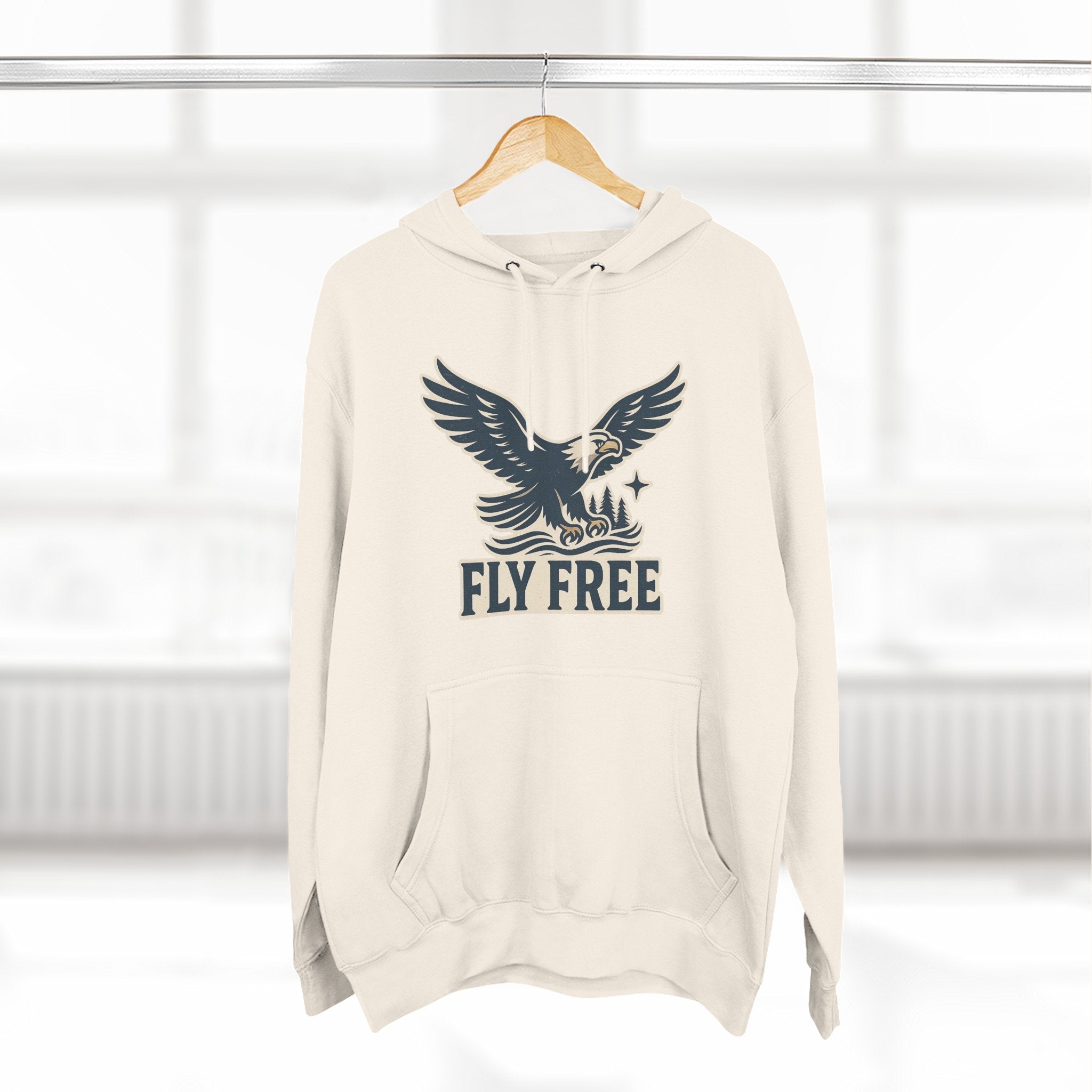 Fly Free Eagle Hoodie: Cozy, Casual Sweatshirt for Outdoor Enthusiasts, Fall Fashion, Gift for Nature Lovers, Adventure Wear, Weekend Vibes