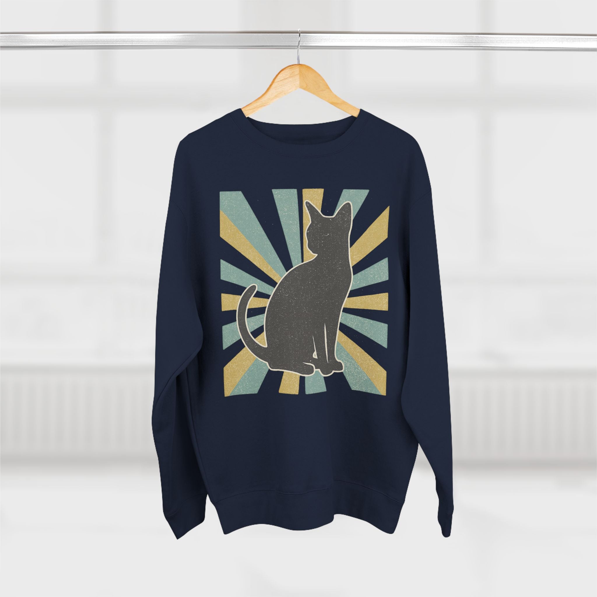 Vintage Cat Sweatshirt, Perfect Gift for Cat Lovers, Casual Wear, Animal Lovers, Fall Fashion, Unisex Crewneck