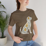 Floral Dog Lover Tee, Pet Shirt, Unisex Animal Tee, Gift for Dog Owners, Eco-Friendly Apparel