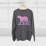 Pink Leopard Unisex Crewneck Sweatshirt, Animal Lover Gift, Eco-Friendly Apparel, Matching Sweatshirts