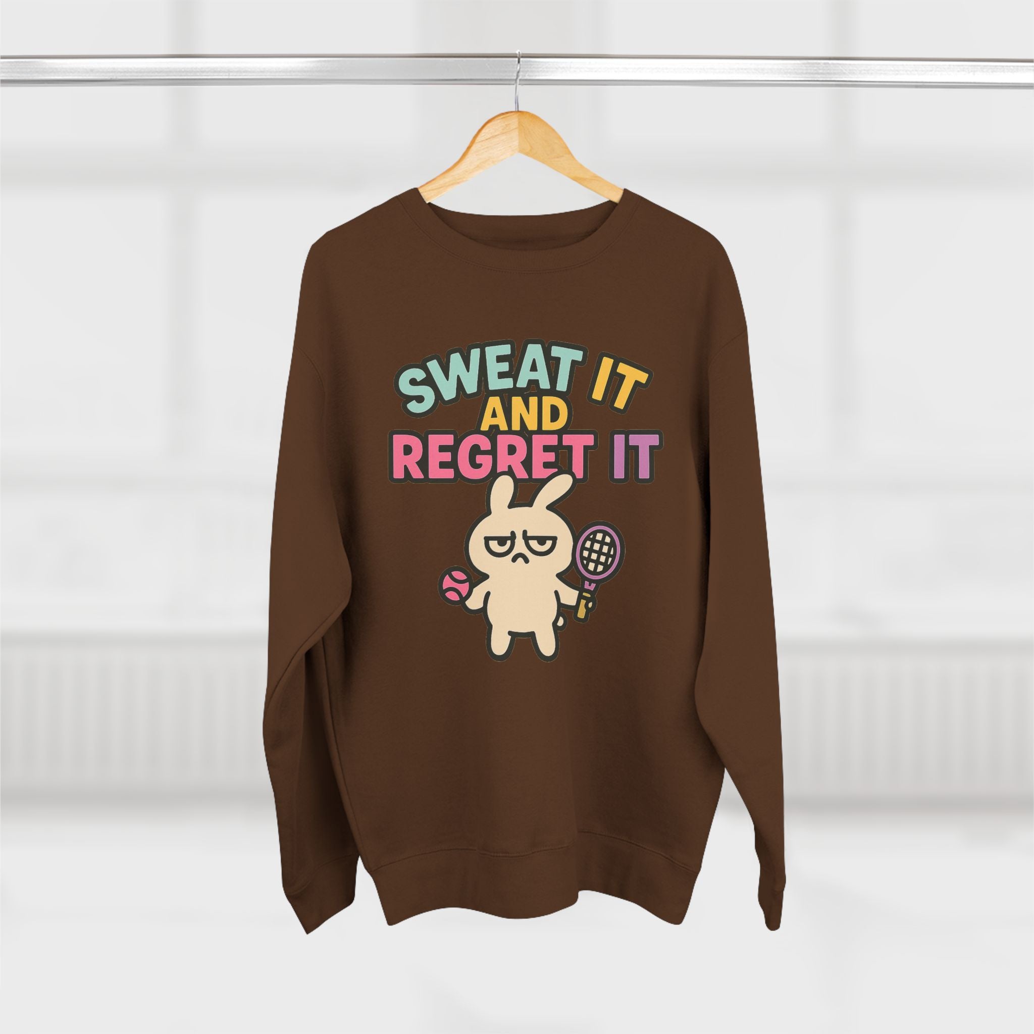 Sweat It And Regret It Unisex Sweatshirt, Funny Gift for Animal Lovers, Cozy Crewneck for Everyday Wear, Perfect for Birthdays