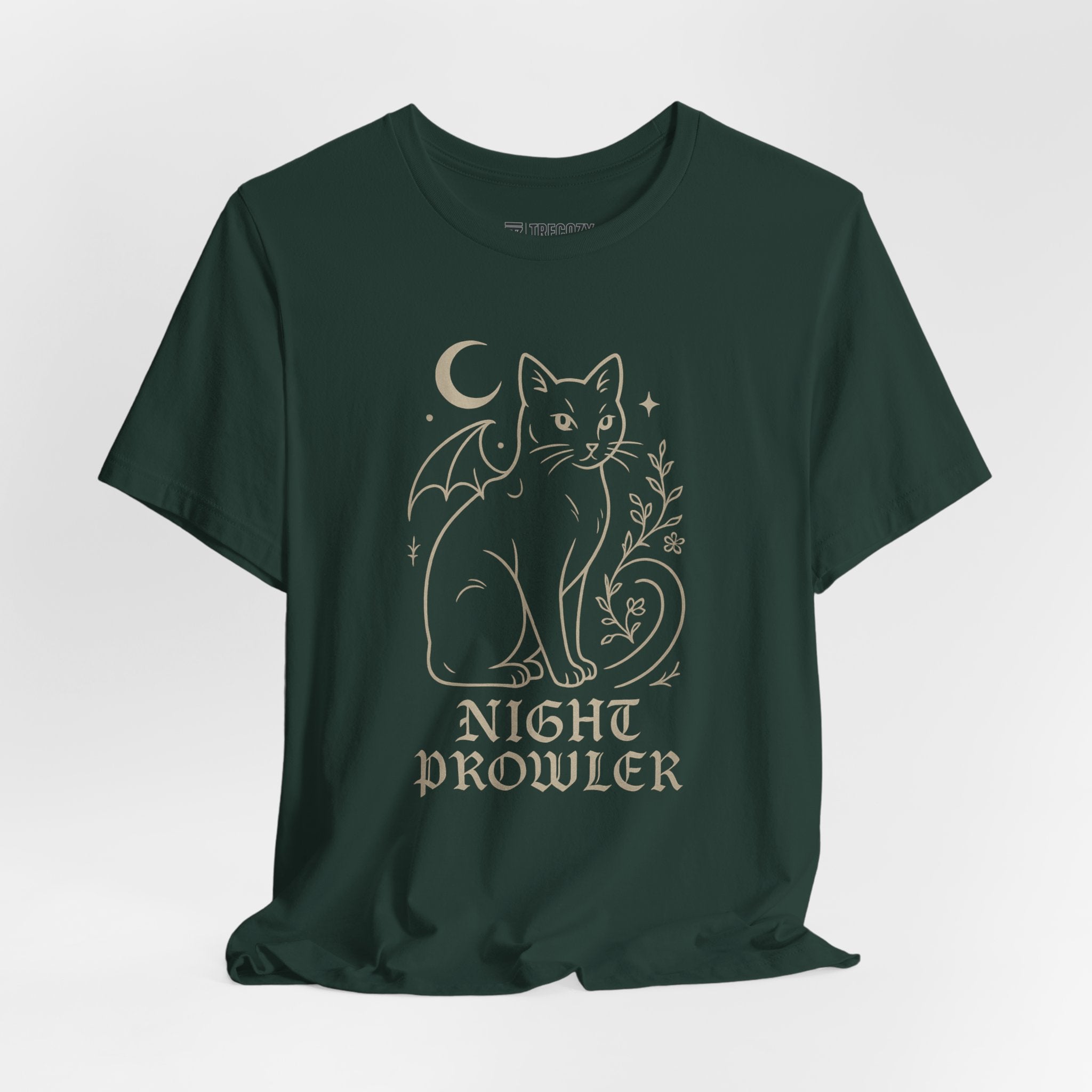 Night Prowler Cat Tee, Cozy TShirt, Gift for Pet Owners, Trending Cute Animal Top, Cute Reptile Tshirt