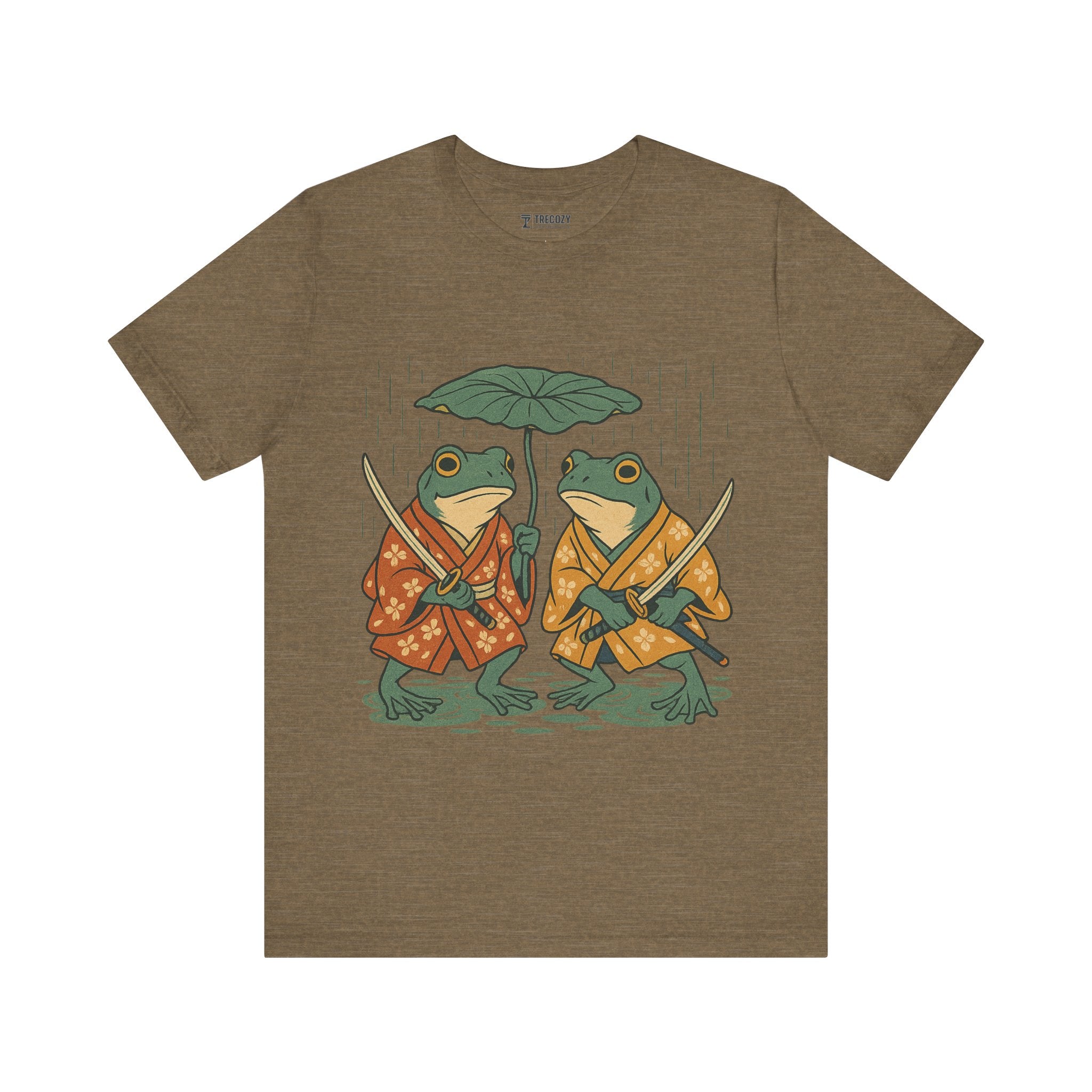 Frog Tee, Ukyo-e Cozy TShirt, Gift, Trending Cute Animal Top, Cute Frog Tshirt