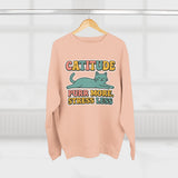 Playful Catitude Sweatshirt - Purr More Stress Less, Pet Lovers Gift, Animal Lover Apparel, Cozy Work from Home Wear, Cat Mom Sweatshirt
