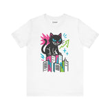 Catzilla Bold Cat Urban Tee - Graphic Rainbow Cat Shirt, Unisex Streetwear, Fun Graphic Tee, Cat Lover Gift, Vintage Style Clothing