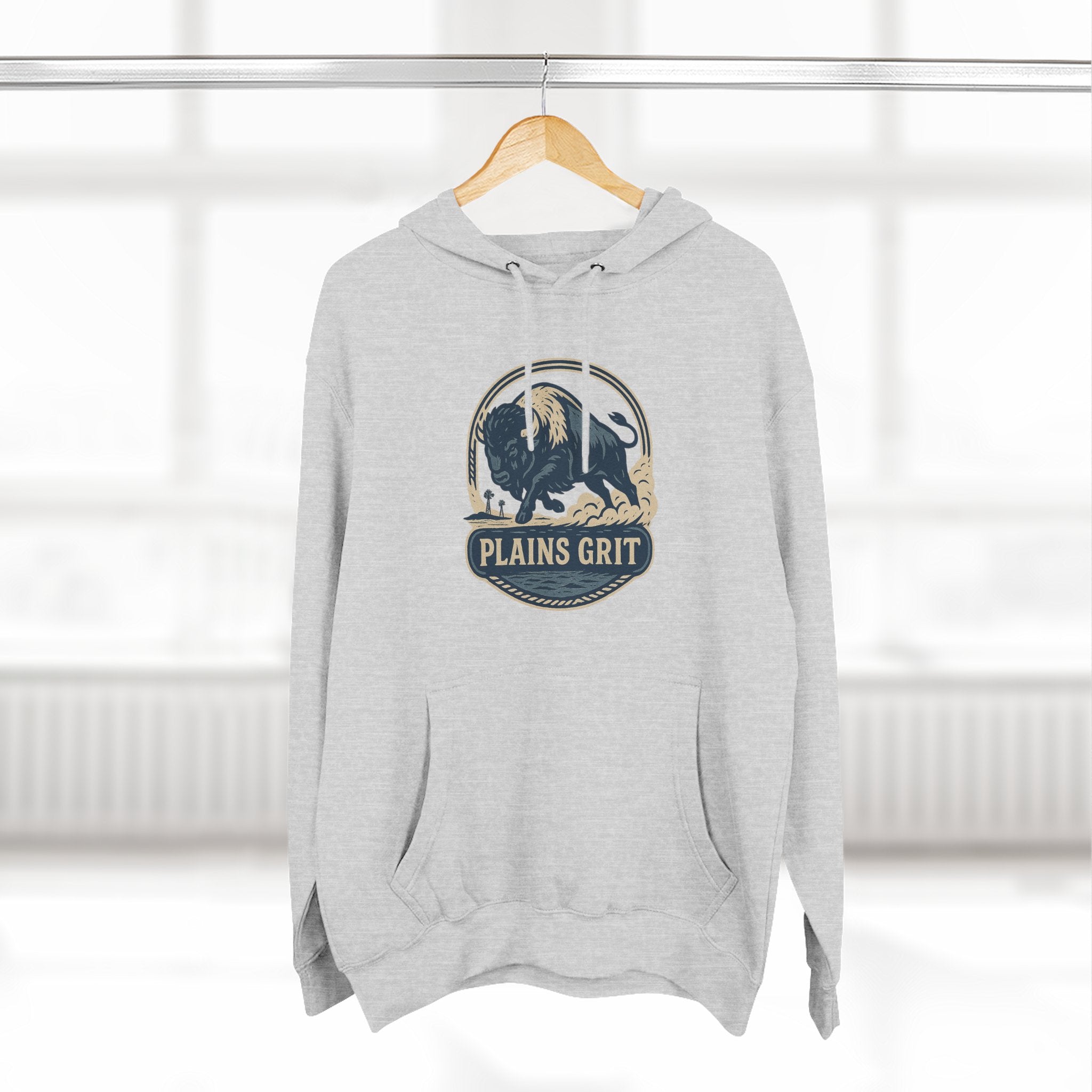Adventurous Fleece Hoodie for Outdoor Enthusiasts, Cozy Horse and Bison Hoodie, Graphic Hoodie, Gifts for Nature Lovers, Comfortable Apparel