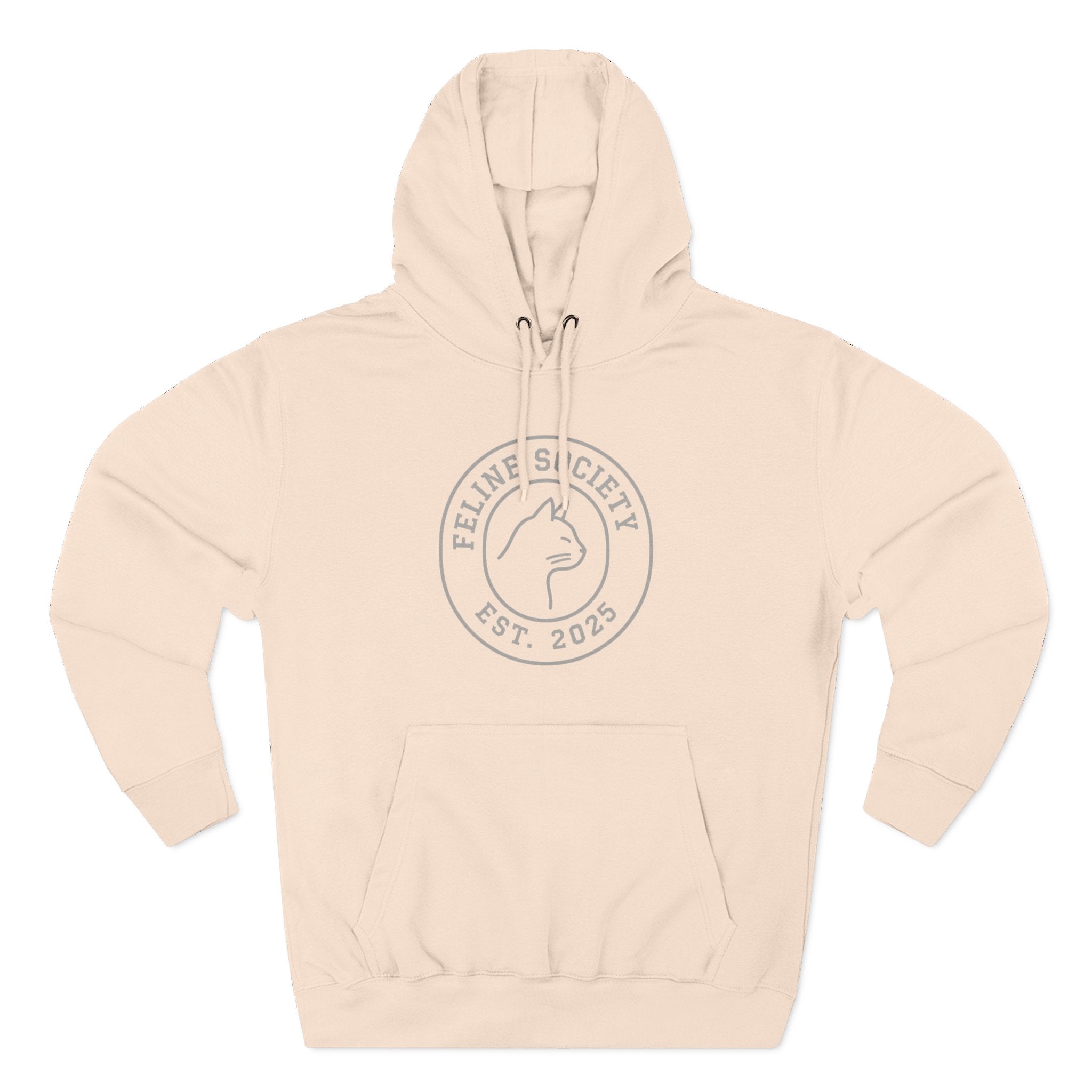 Feline Society Signature Fleece Hoodie - Pet Parent Gift, Cozy Cat Hoodies, Animal Lover Wardrobe, Comfortable Hooded Sweatshirt Musthaves