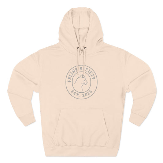 Feline Society Signature Fleece Hoodie - Pet Parent Gift, Cozy Cat Hoodies, Animal Lover Wardrobe, Comfortable Hooded Sweatshirt Musthaves