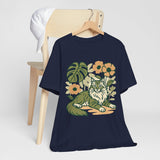 Cat with Plants Tee, Unisex Graphic Shirt, Pawsome Travel Shirt, Pet Lover Gift, Outdoor Adventure Apparel
