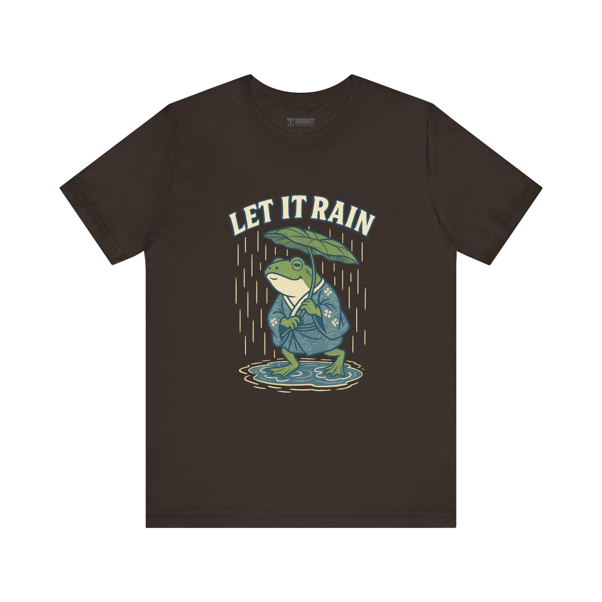 Ukyo-e Double Frog Tee - Let It Rain Happy, Ukyo-e Cozy TShirt, Gift, Trending Cute Animal Top, Cute Frog Tshirt