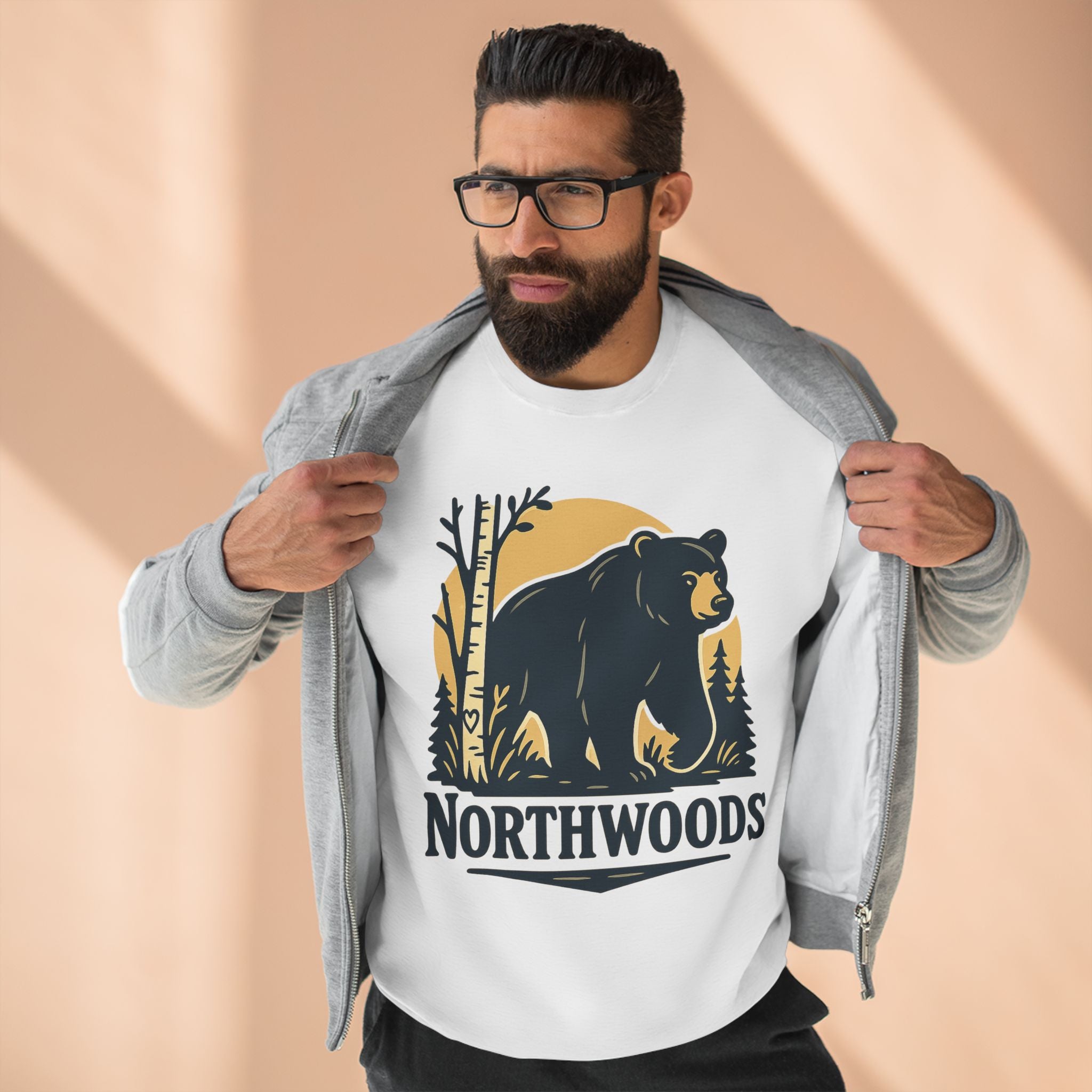 Northwoods Sweatshirt - Unisex Cozy Crewneck, Fall Fashion, Halloween Gift, Nature Lover Apparel, Casual Style