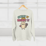 Sweat It And Regret It Unisex Sweatshirt, Funny Gift for Animal Lovers, Cozy Crewneck for Everyday Wear, Perfect for Birthdays