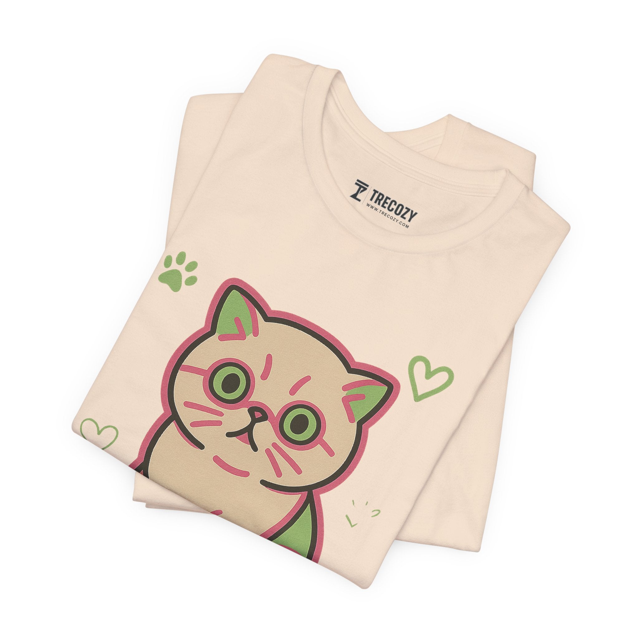 Super Cute Cat Tee, Cozy TShirt, Gift for Pet Owners, Trending Cute Animal Top, Cute Cat Tshirt