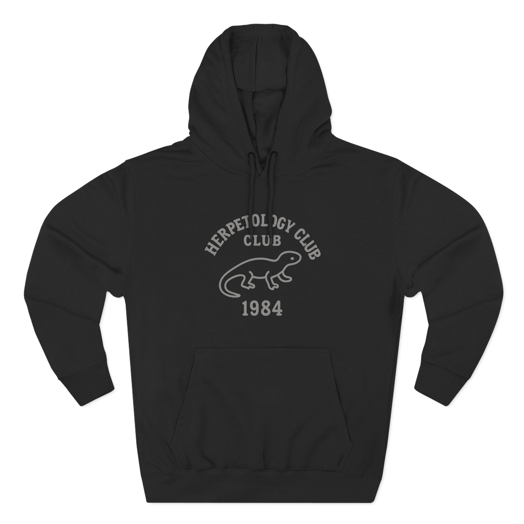 Herpetology Club Fleece Hoodie - Unleash Happiness, Pet Parent Gift, Cozy Sweatshirt, Reptile Lover Wardrobe, Comfortable Hooded Sweatshirt