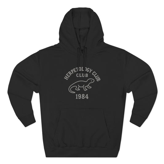 Herpetology Club Fleece Hoodie - Unleash Happiness, Pet Parent Gift, Cozy Sweatshirt, Reptile Lover Wardrobe, Comfortable Hooded Sweatshirt