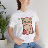 Super Cute Cat Tee, Cozy TShirt, Gift for Pet Owners, Trending Cute Animal Top, Cute Cat Tshirt