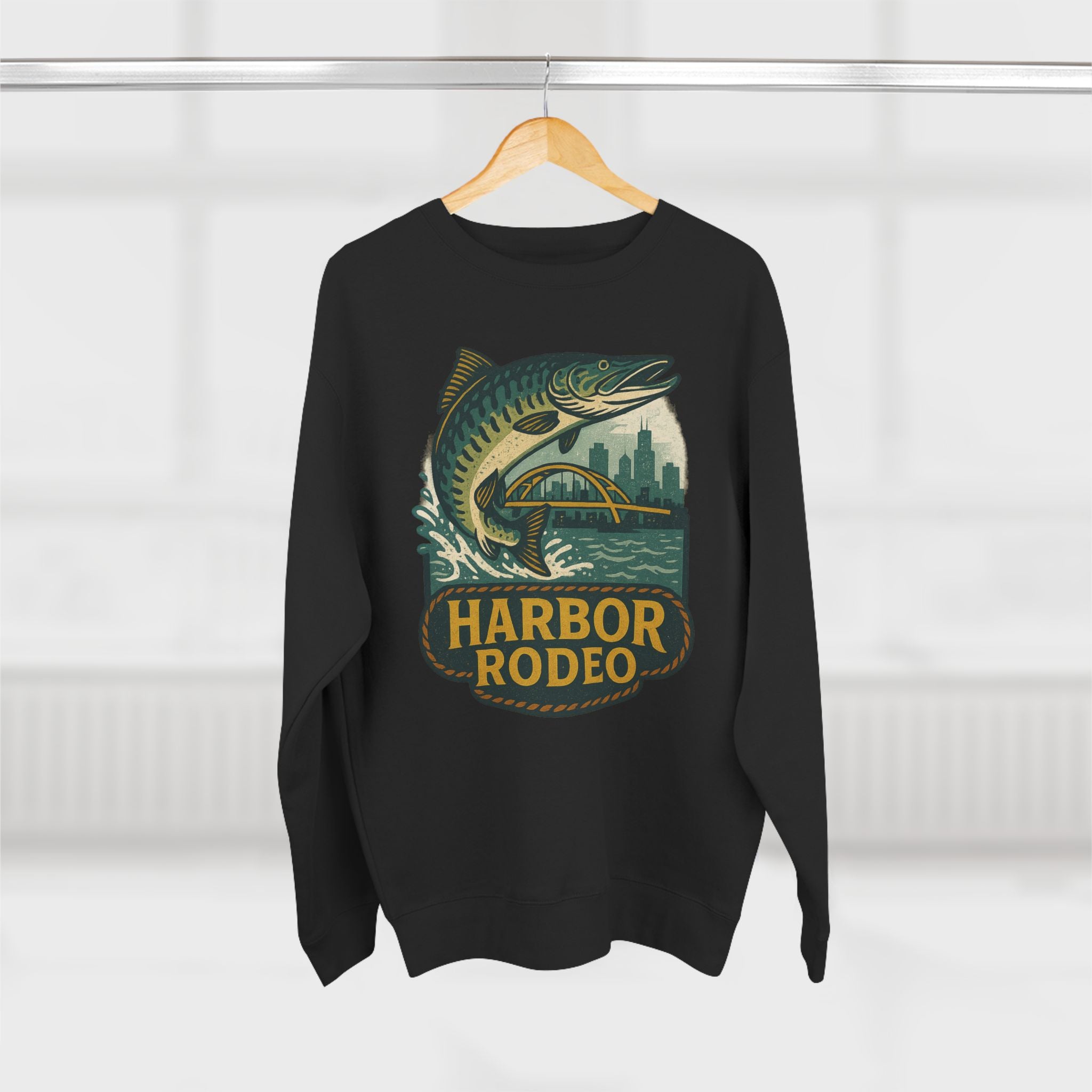 Harbor Rodeo Sweatshirt - Unisex Cozy Crewneck, Fall Fashion, Halloween Gift, Nature Lover Apparel, Casual Style