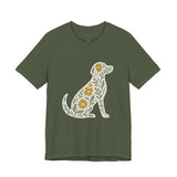 Floral Dog Lover Tee, Pet Shirt, Unisex Animal Tee, Gift for Dog Owners, Eco-Friendly Apparel