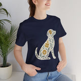 Floral Dog Lover Tee, Pet Shirt, Unisex Animal Tee, Gift for Dog Owners, Eco-Friendly Apparel
