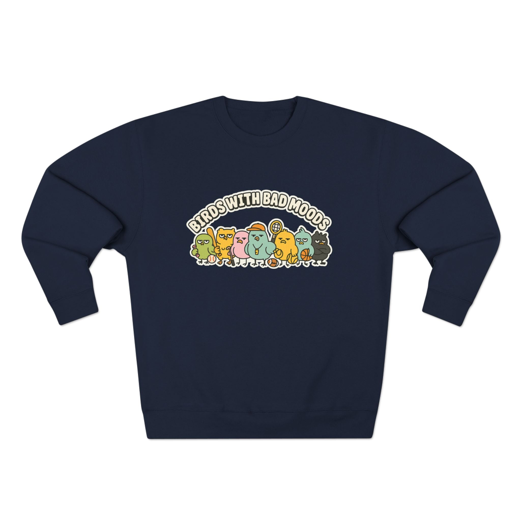 Cute Bird Mood Unisex Sweatshirt, Funny Gift for Animal Lovers, Cozy Crewneck for Everyday Wear, Perfect for Birthdays, Holidays