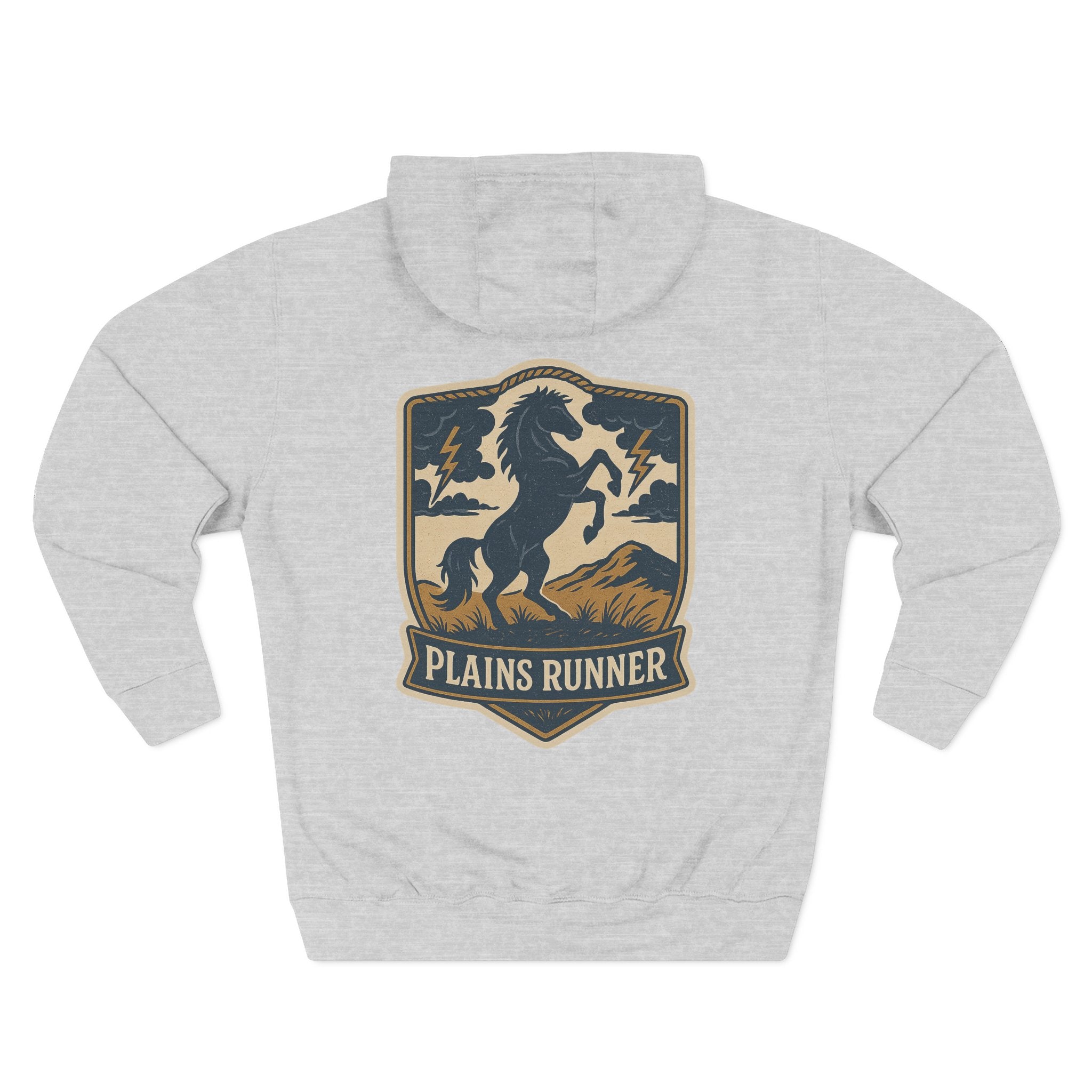 Adventurous Fleece Hoodie for Outdoor Enthusiasts, Cozy Horse and Bison Hoodie, Graphic Hoodie, Gifts for Nature Lovers, Comfortable Apparel