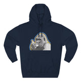Psychedelic Gorilla Hoodie – Hand-Drawn Banana Graphic, Bold Neon Urban Streetwear, Perfect for Gifts, Lounging, Nature Lovers